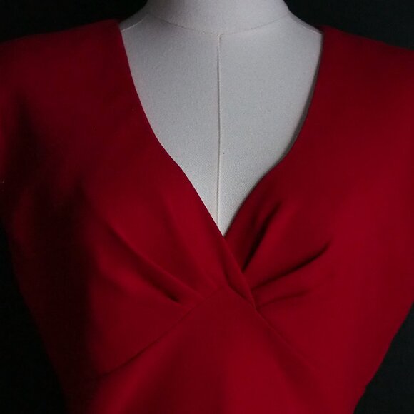 Jones Wear  - Jones New York | Like NEW, Vintage, Red Festive, Cap Sleeve Dress - Picture 3 of 6
